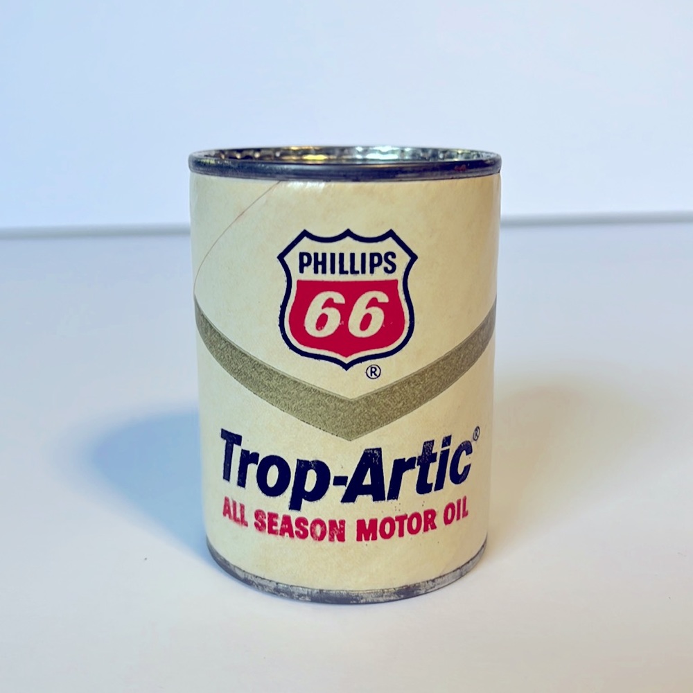 VINTAGE Phillips 66 Trop-Artic All Season Motor Oil Can Bank Miniature